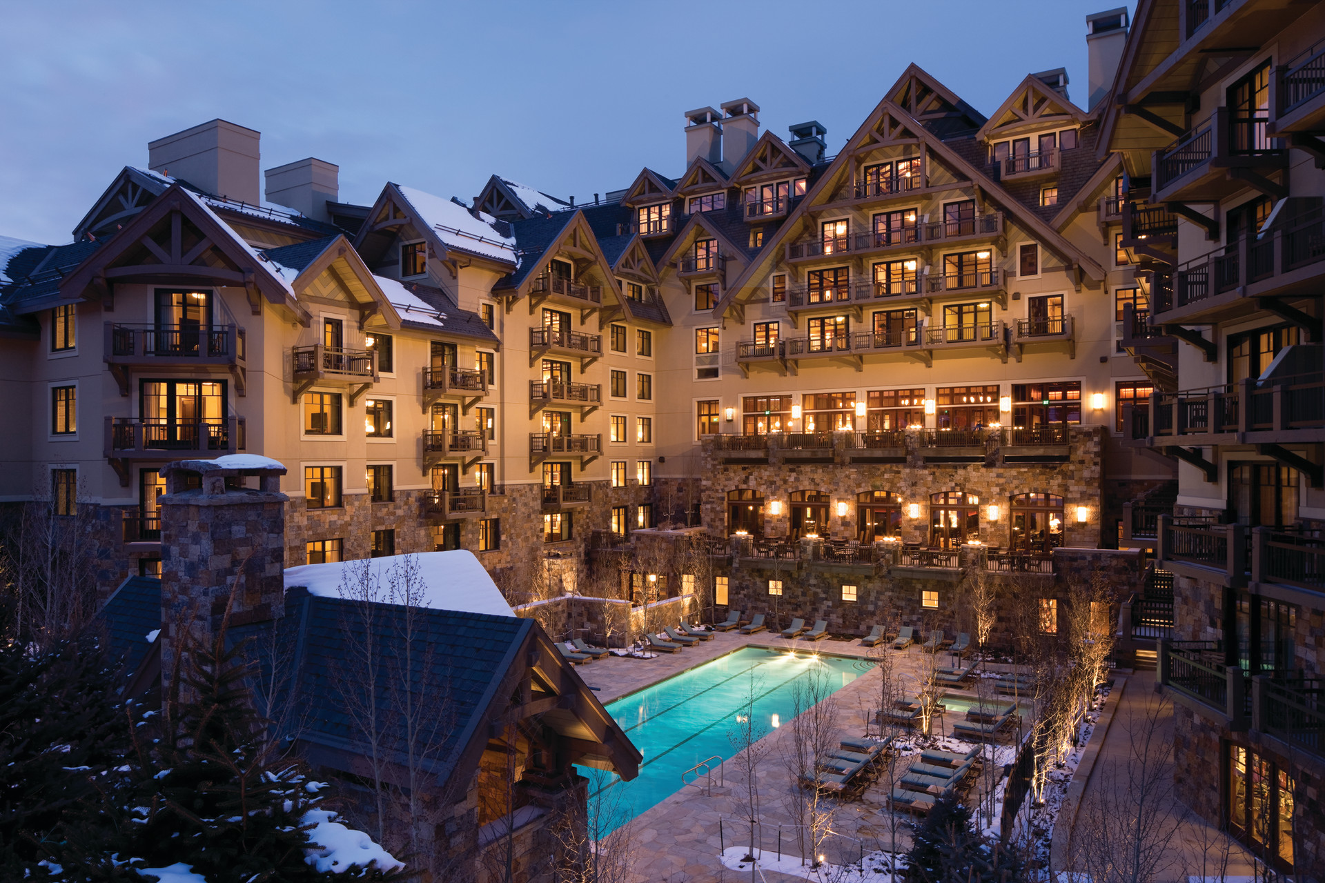 Vail Colorado Adventure For Every Season Luxe Beat Magazine   Four Seasons Exterior And Pool Courtesy Of Four Seasons  