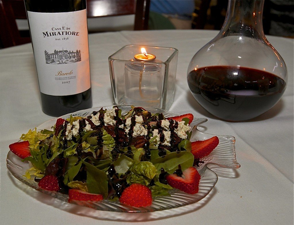 Strawberry salad takes on a whole new meaning after one bite of this fan favorite at the Temptation Restaurant. 