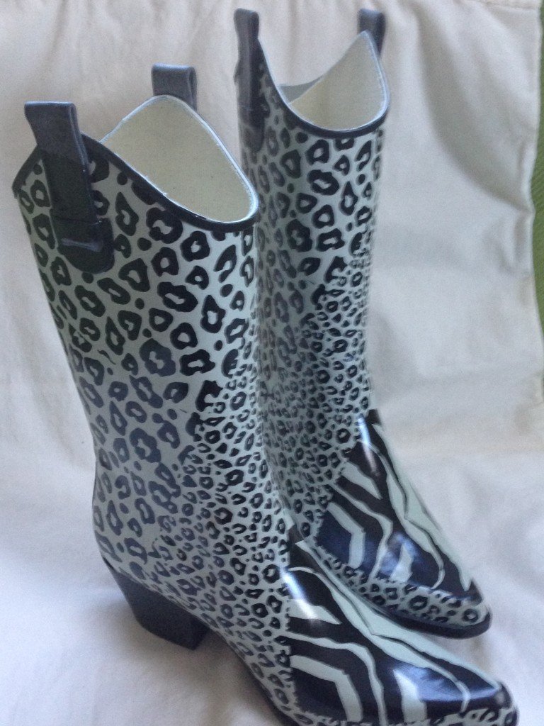 Zebra-Lepord Rain Boots