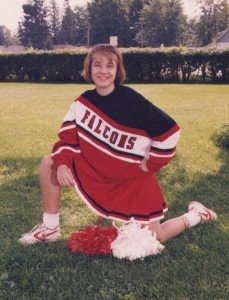 The cheerleader who went in the ditch (insert joke here), 1995.