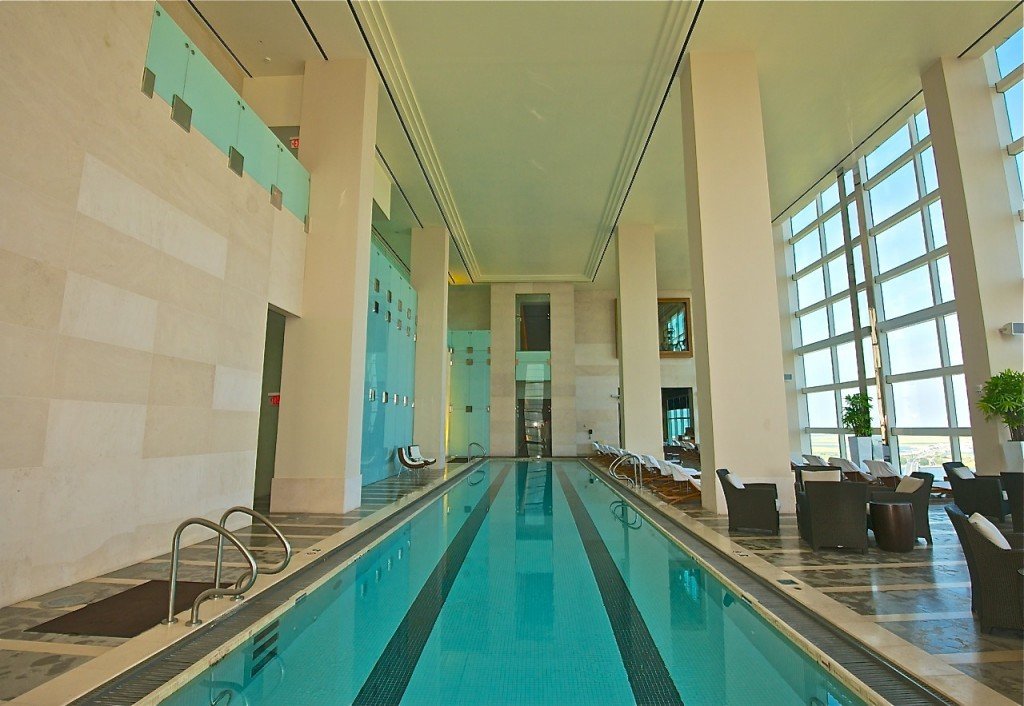 Stellar views beckon swimmers at Borgata’s duel level spa. Image Credit © Dale Sanders 2014.