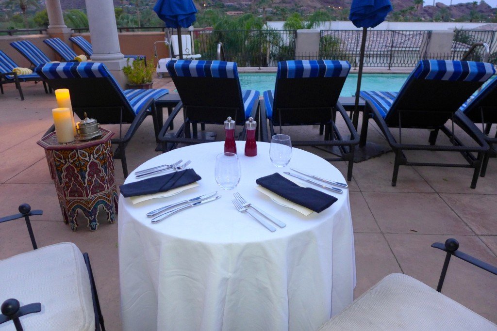 Our private dinner table on the terrace. Image Maralyn D. Hill