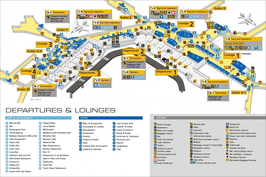 Luxe Layovers AMS - Lanier-Graham - airport-map_Departures