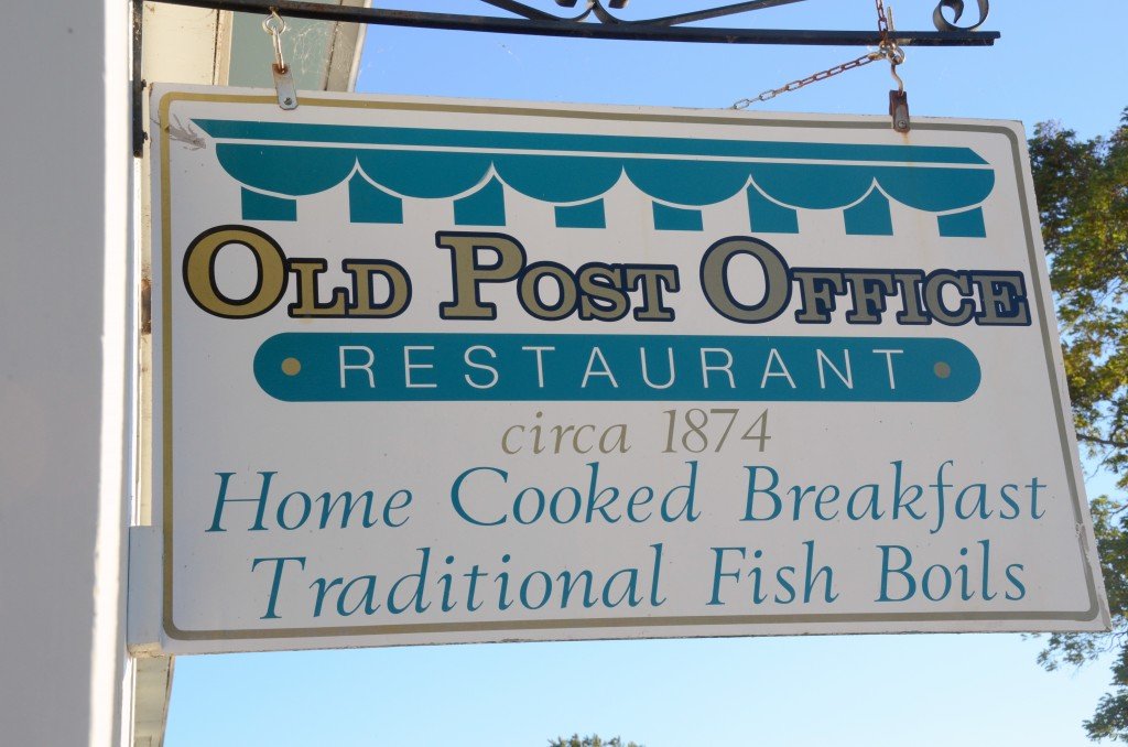 Old Post Office Restaurant Sign by Karin Leperi