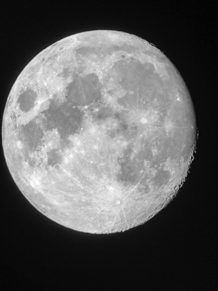 The moon as photographed in my star gazing class.
