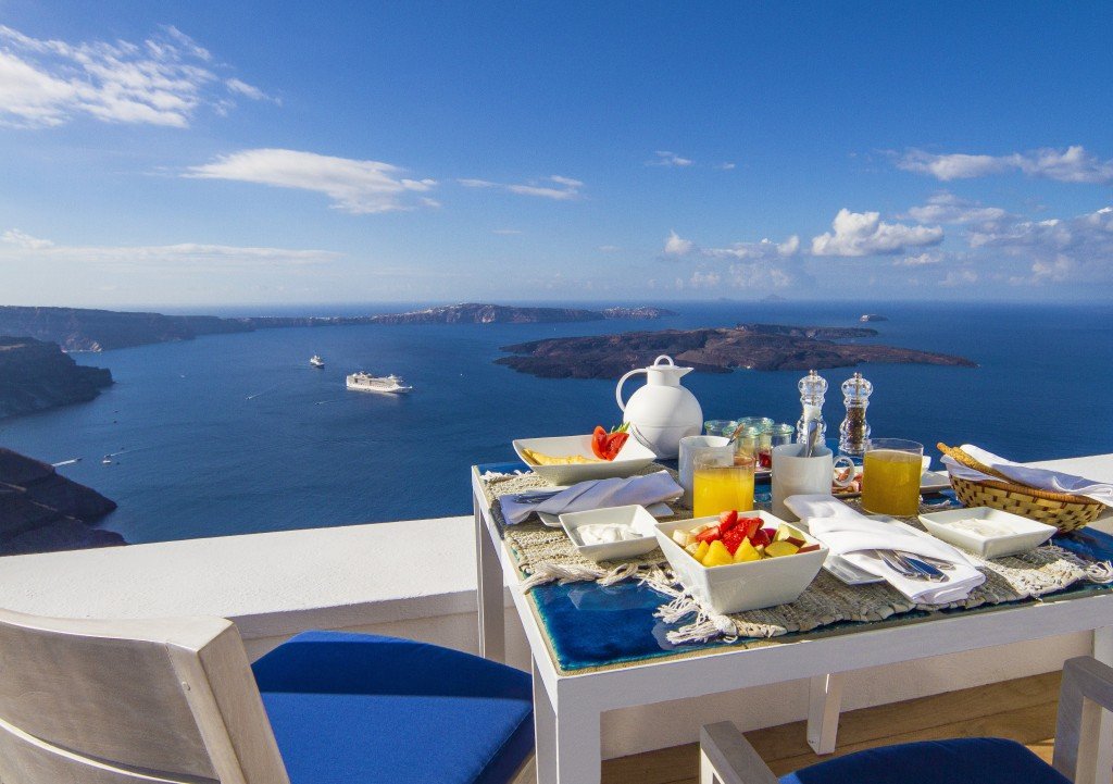 Terrace Breakfast Courtesy of Iconic Santorini