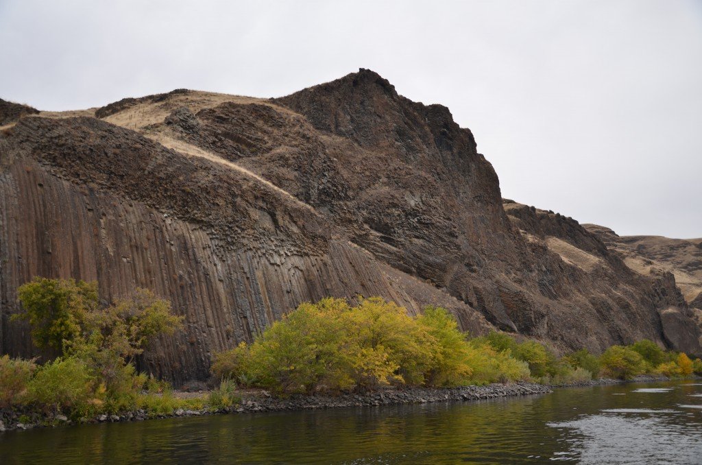 Basalt formations in Hell's Canyon.