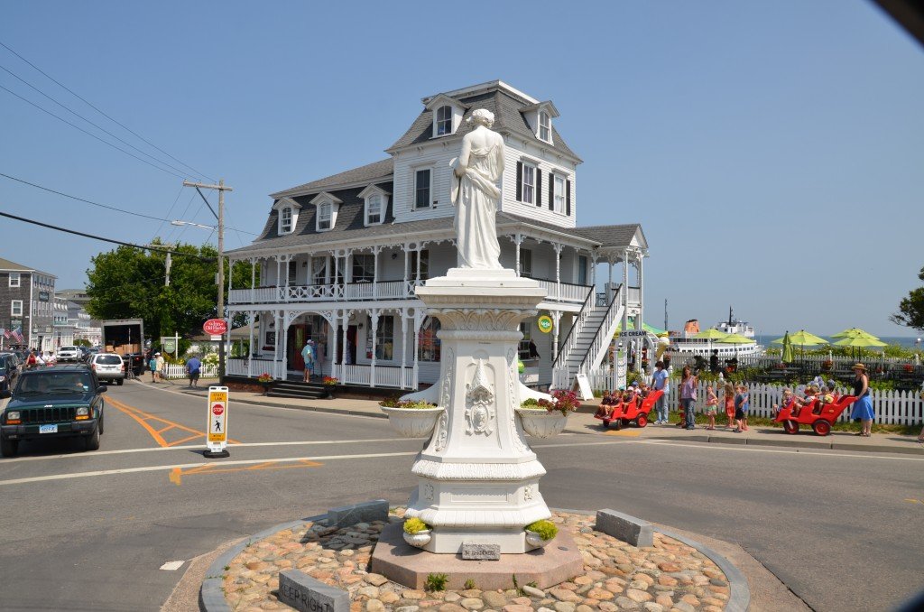 Charming downtown on Block Island.