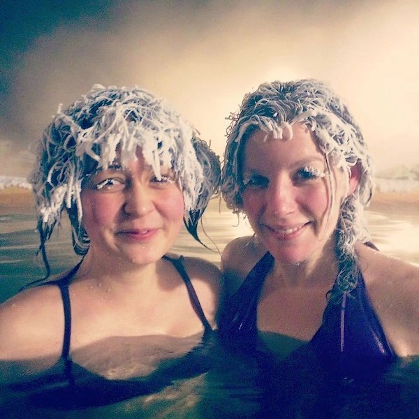 Hair Freezing Contest pic Takhini Hot Springs