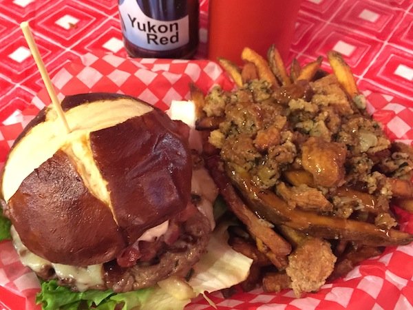 Robbyn's Bison Burger and Newfie fries