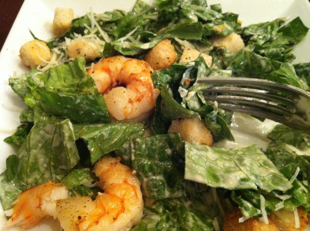 Yummy grilled shrimp salad