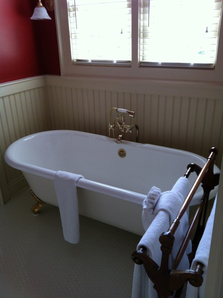Fabulous soaking tub.