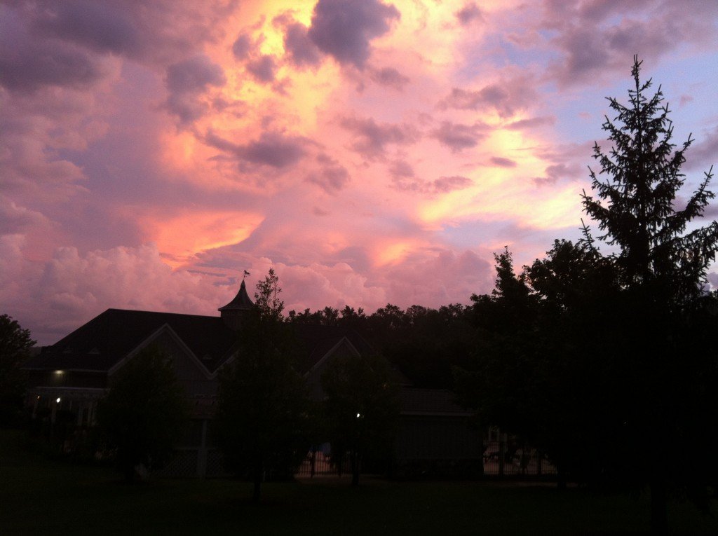 Sunset at Barnsley Gardens Resort.