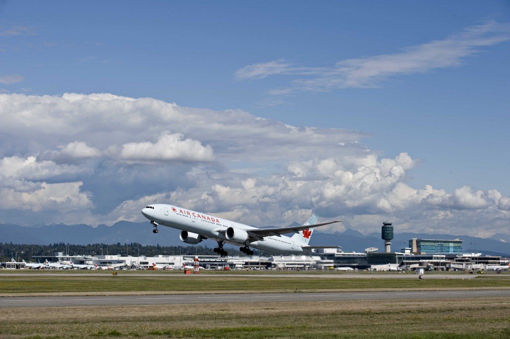 Aircraft Departure by Larry Goldstein and Vancouver Airport Authority-LOW