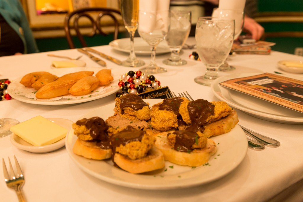 A selection of appetizers at Antoine's