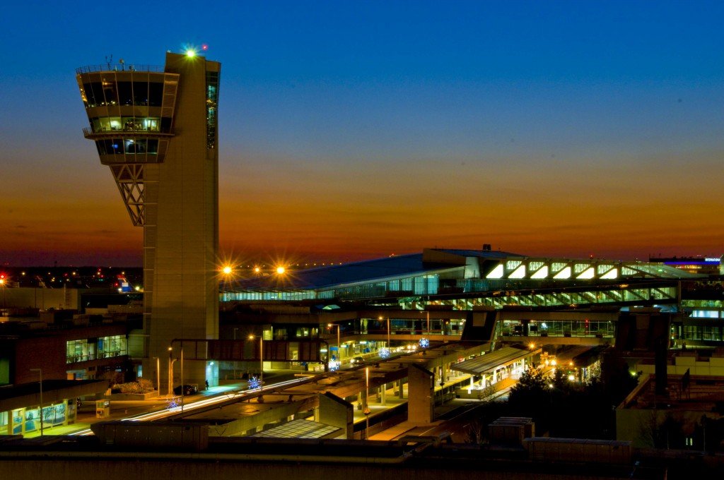 PHL Terminal A West at night. Photo courtesy Philadelphia International Airport