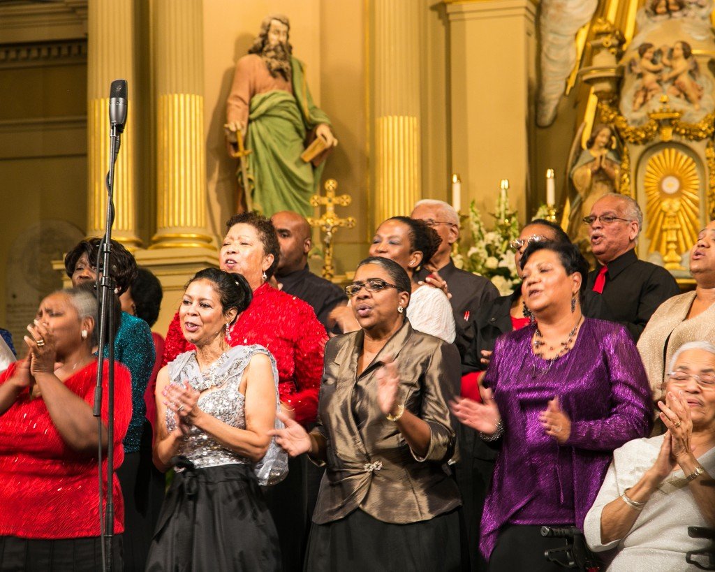 Gospel Choir performs in St. Louis Cathedral.