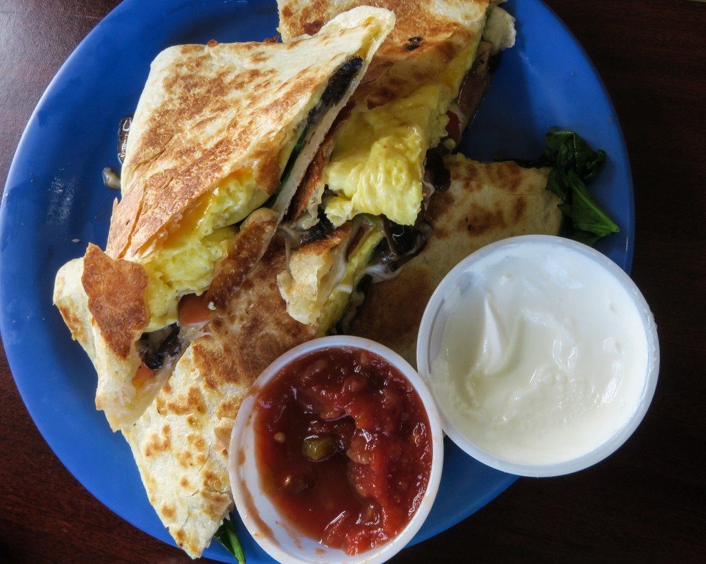 Breakfast Quesadillas at the Java Joint.