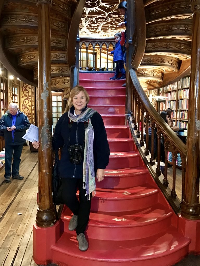 The magnificent staircase in the Lello Bookshop, Porto. 
