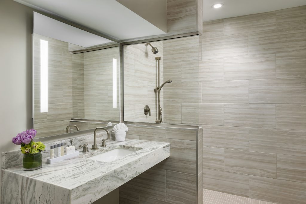 Garden-Suite-Bathroom at Boston Park Plaza, Photo Credit Christine Gatti