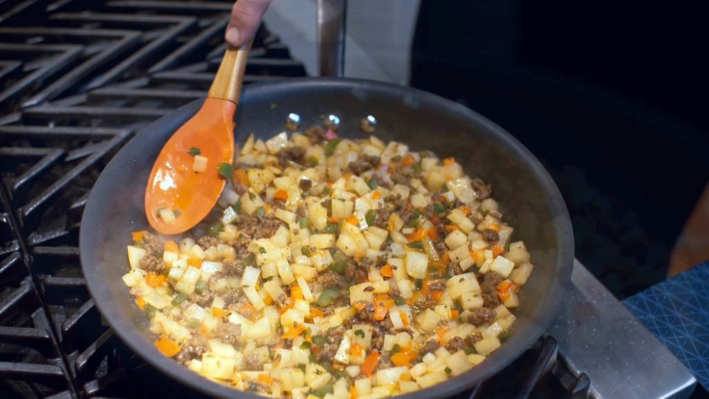 Chef Nick Stellino's Chorizo Potato Hash recipe