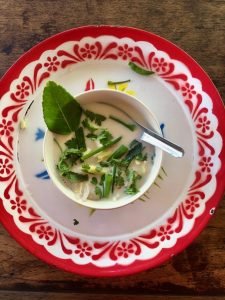 ©Domenica Jarvis Coconut Milk Soup, Thai Farm Cooking School, Chiang Mai, Thailand, Coconut Milk Soup