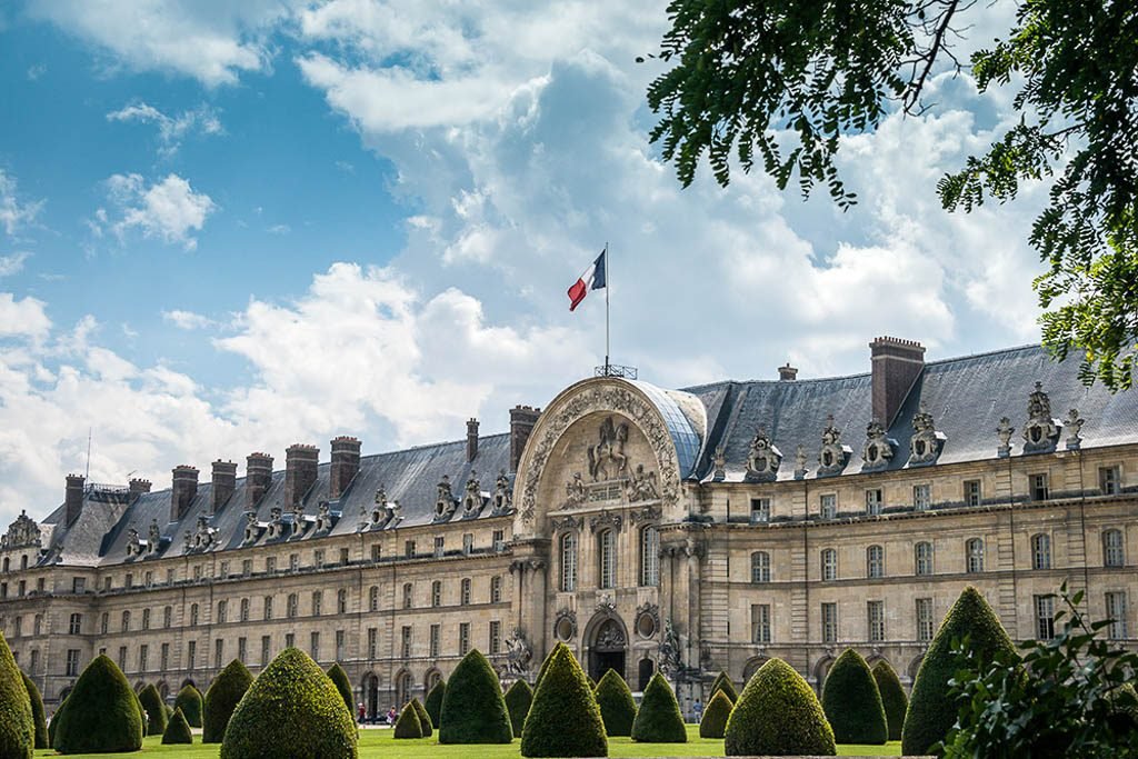 The Army Museum at Les Invalides was originally built by Louis XIV as a hospital and home for disabled soldiers