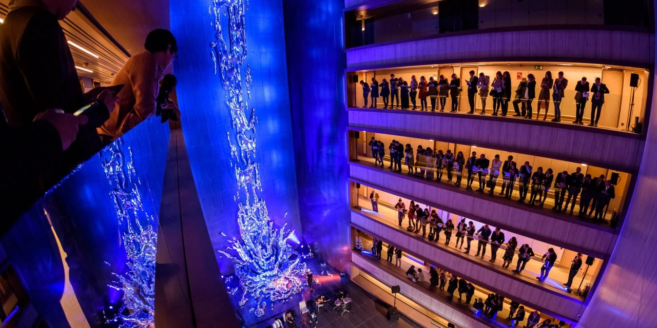 Dramatic Waterfall in Madrid is Inside a Hotel and Has No Water