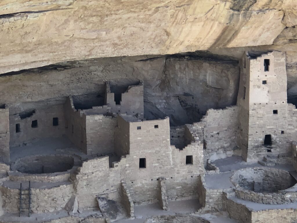 Cliff dwellings were built into the alcovers