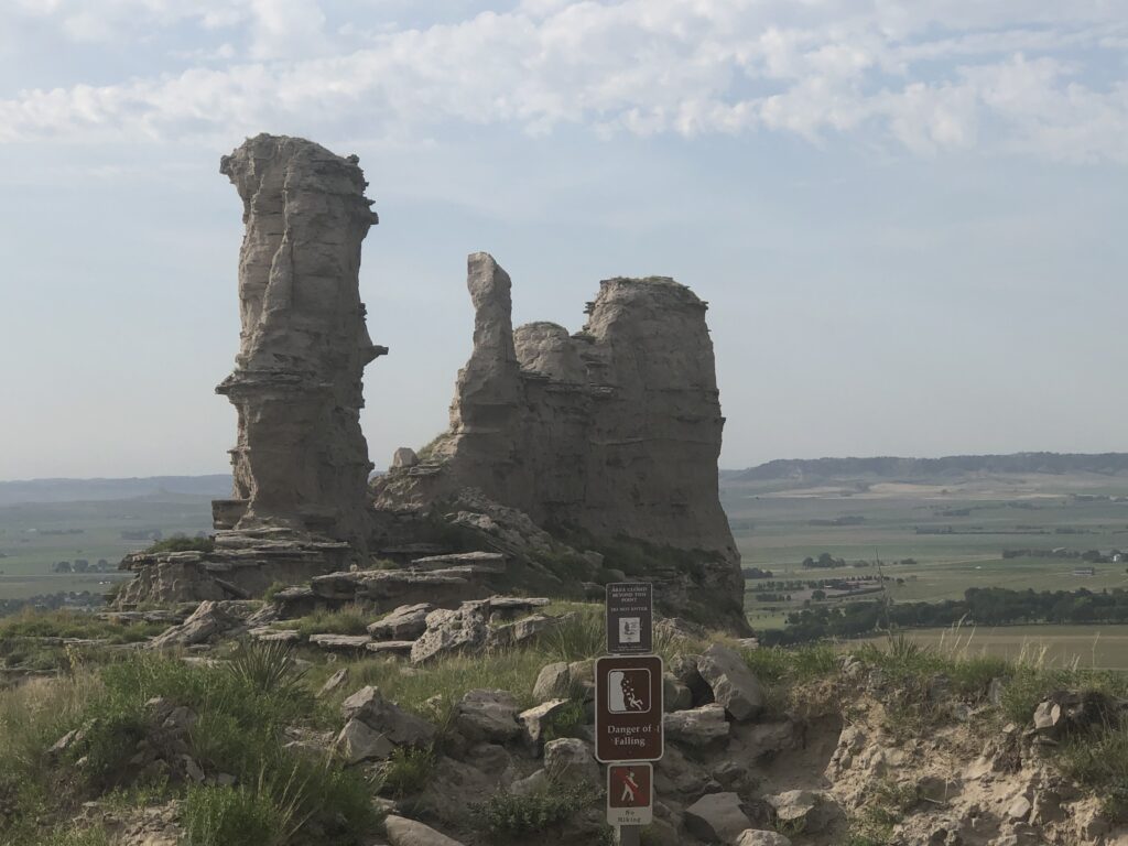 Uniquely shaped formations at Scotts Bluff