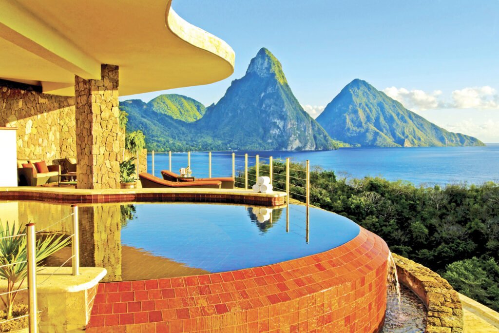 Jade Mountain view from sanctuary