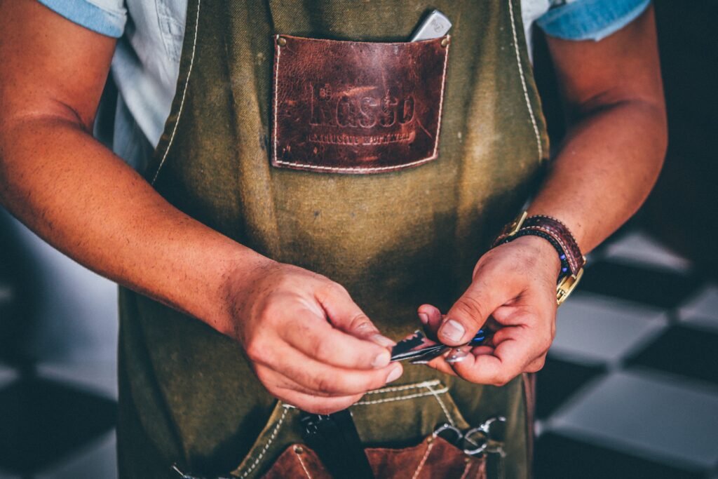 Craftsman in an apron