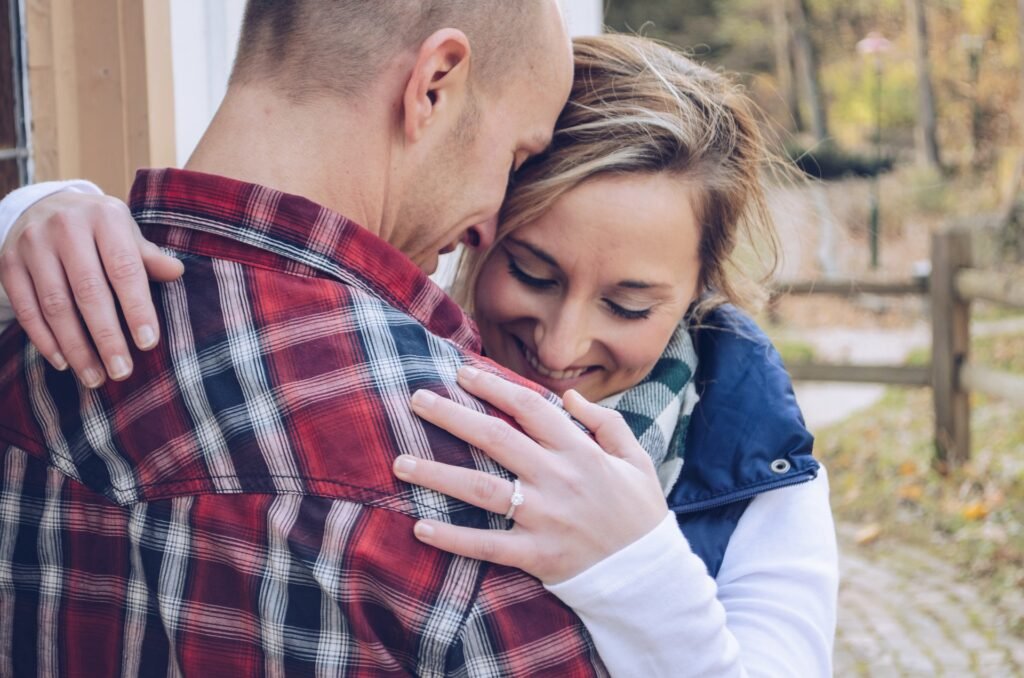 Couple hugging