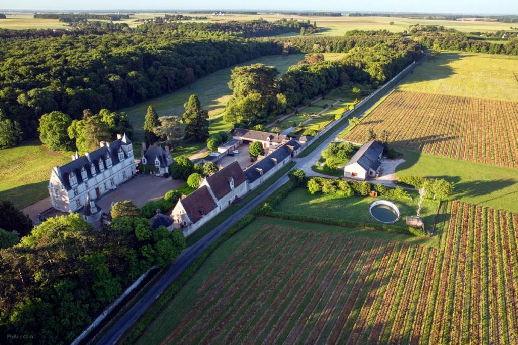 Aerial view of Château de Nitray (© Château de Nitray)