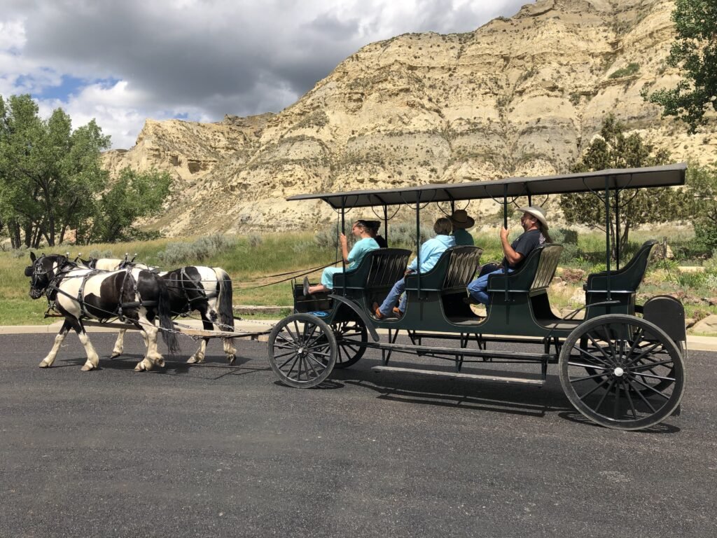 Narrated horse and buggy ride around Medora