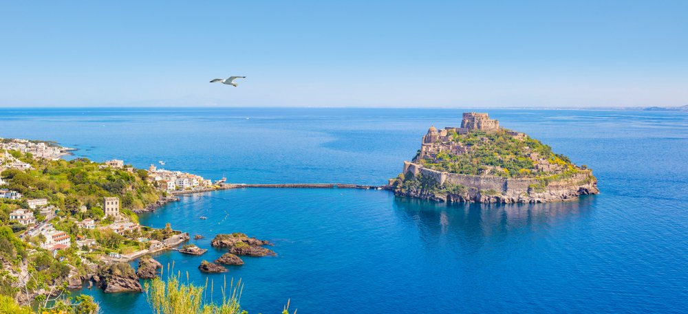 Panoramic,View,Of,Gulf,Of,Naples,,Ischia,Island