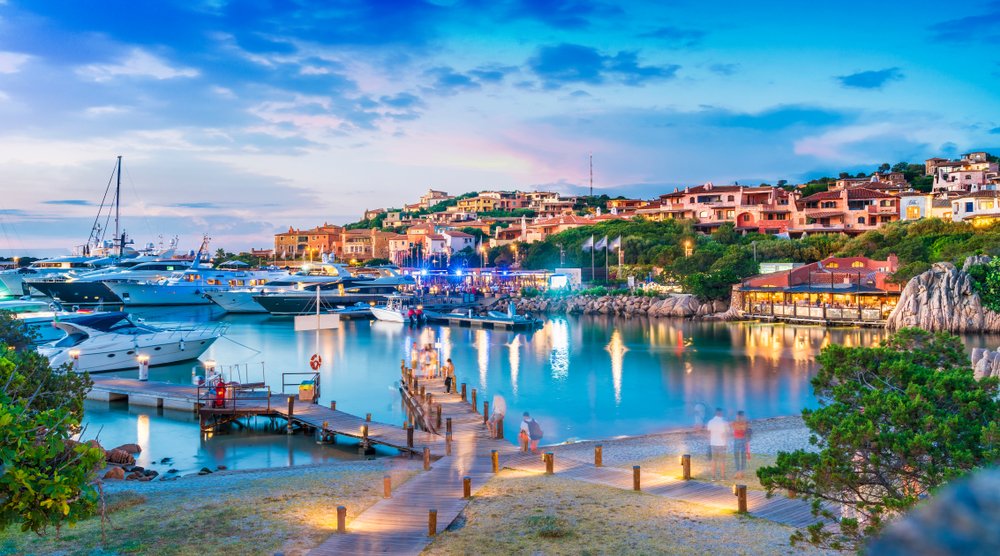 View,Of,Harbor,And,Village,Porto,Cervo,,Sardinia,Island,,Italy