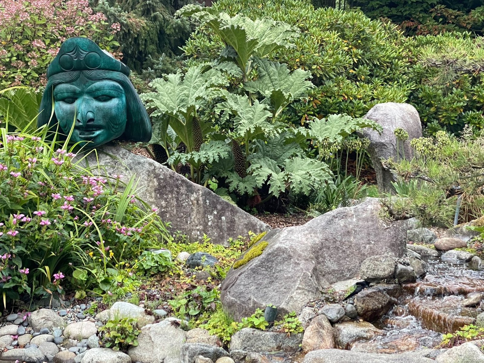 Stroll the gardens at Willows Lodge and discover art everywhere