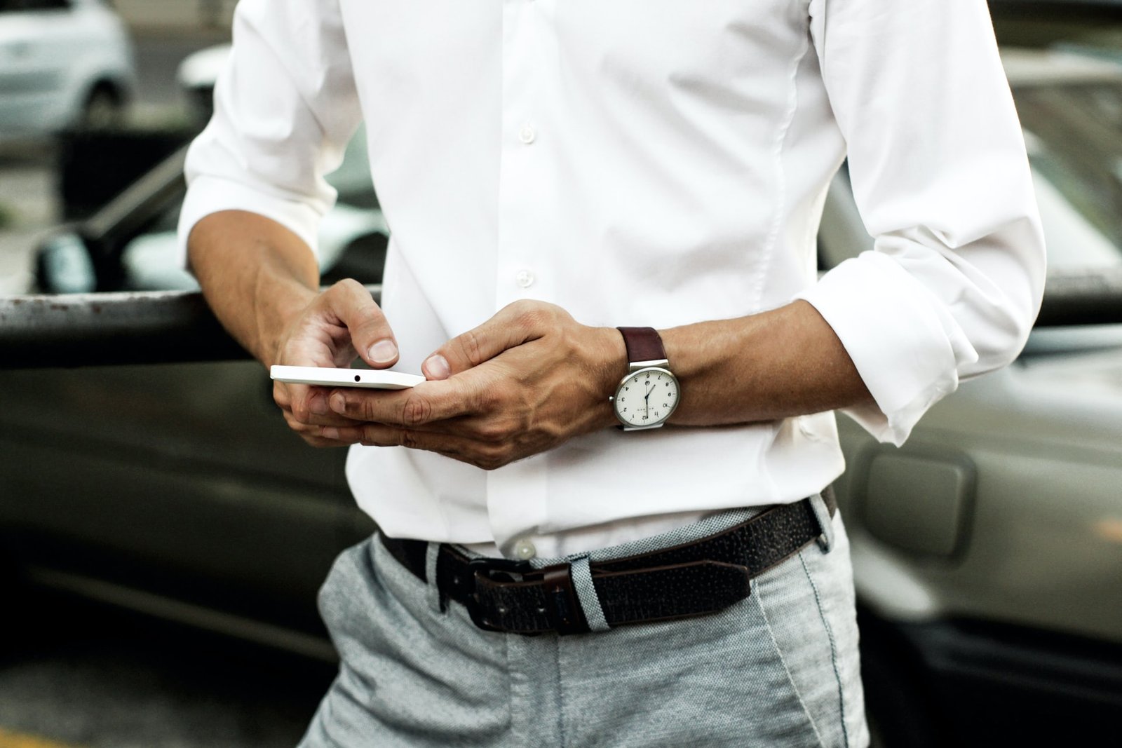 man in white shirt