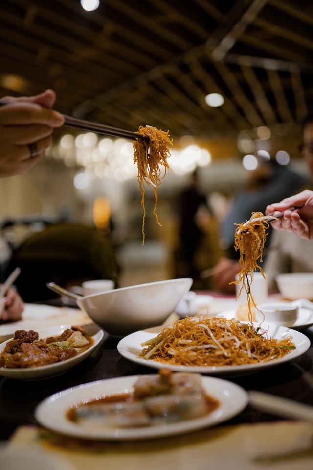 Chinese Lo Mein with Spanish Reds