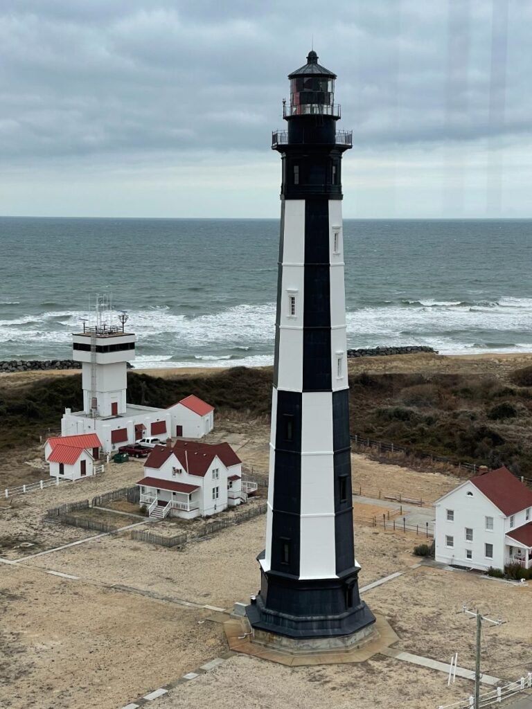 View of the new lighthouse from atop