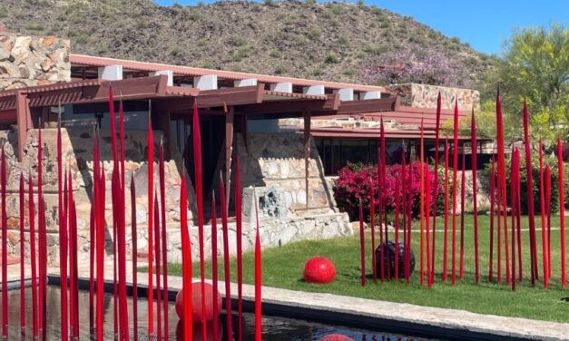 Experience a visual conversation between Wright and Chihuly at Taliesin West