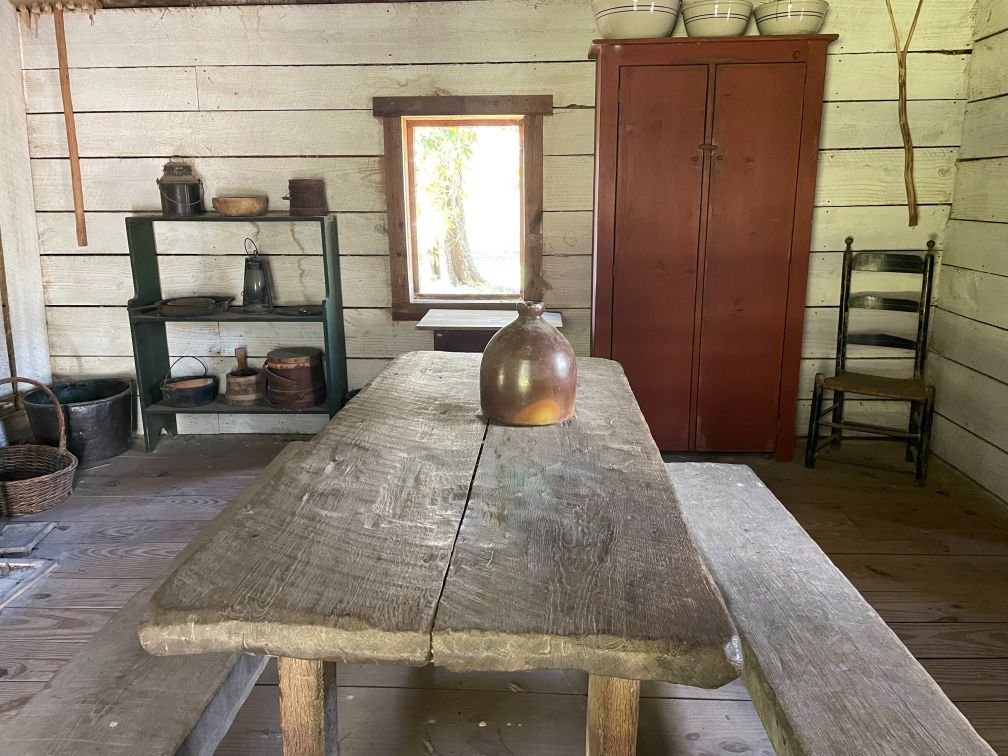 Inside a slave cabin at Magnolia Plantation