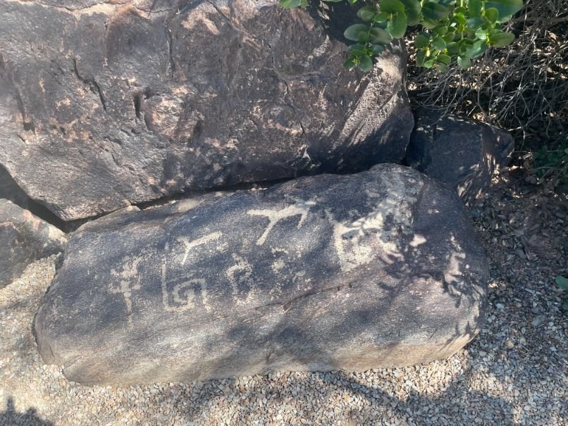 Petroglyphs on site