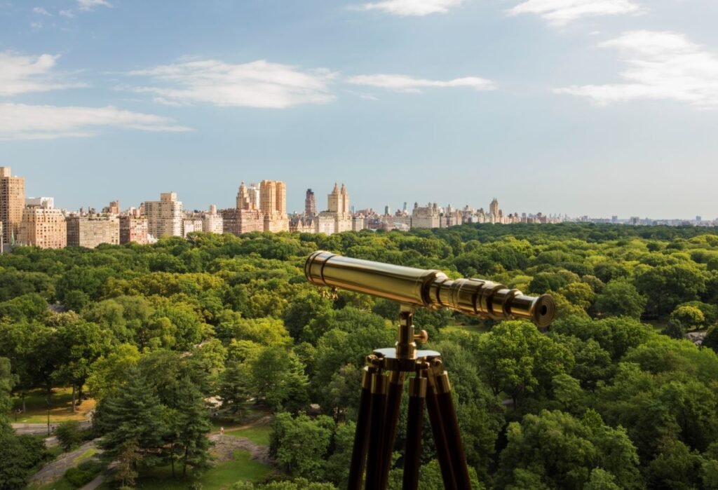 Ritz Carlton Central Park telescope view