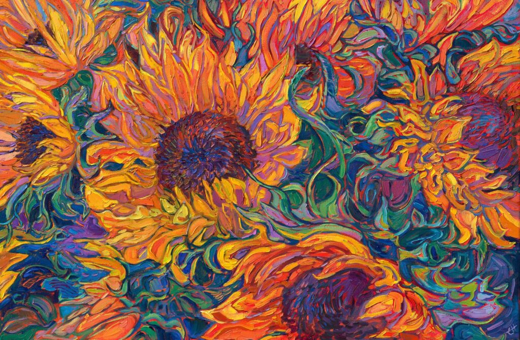 Erin Hanson Waves of Sunflowers