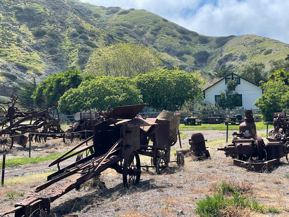 Historic farm implements at Scorpion Ranch