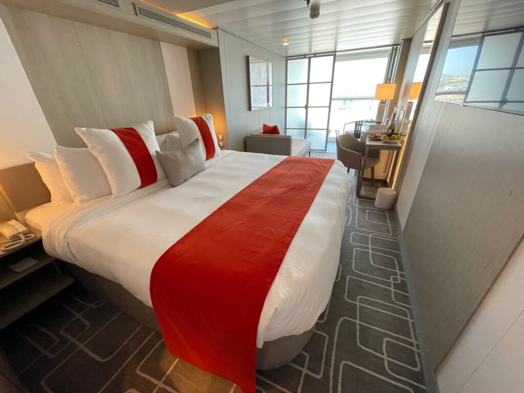 Infinite veranda staterooms have doors and windows that open to the sea. Enjoy the fresh air. Photo by Terri Colby