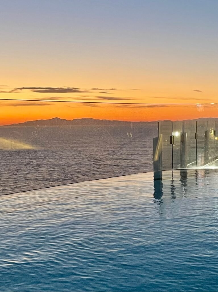 The Beyond has two infinity plunge pools that make a great place for watching the sunset. Photo by Terri Colby