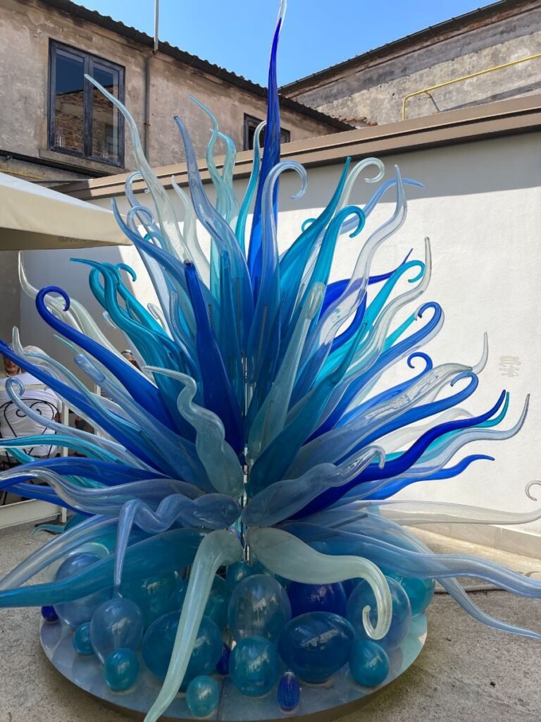 Eye-catching glass sculpture on Murano